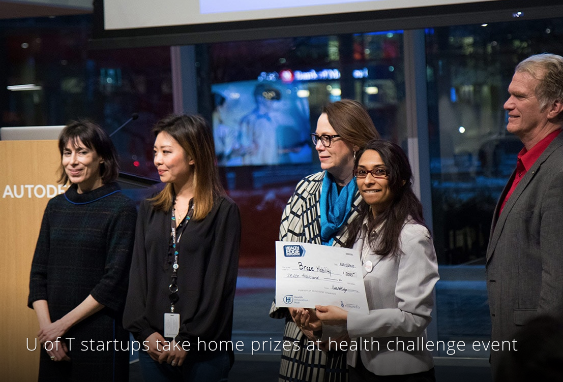 U of T startups take home prizes at health challenge event
